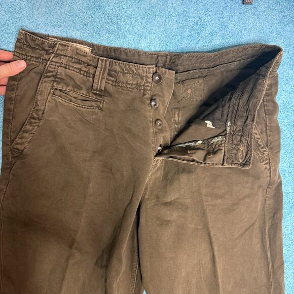 J Brand Men’s Straight Leg Pants Size 36x34 Olive Green Khaki Cotton - Picture 12 of 16